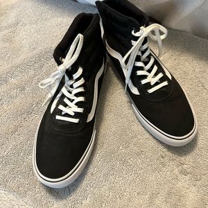 Vans Classic Old Skool Mid Cab Women's Size 10 Black White Sneakers Lace Up